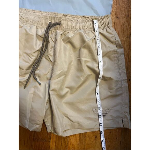 Emporio Armani Swim Shorts with Two-Tone Eagle Embroidery - Picture 9 of 14